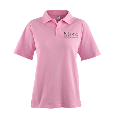 Golf Shirt: PINK (M) - Short Sleeve